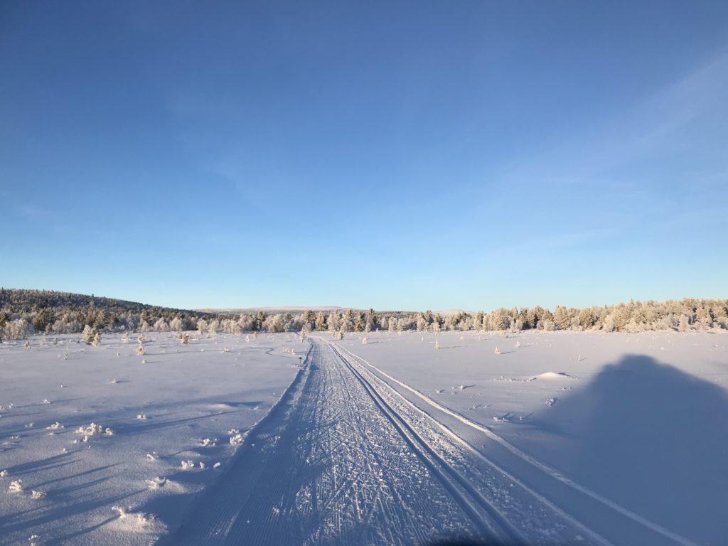 Skiløype over Milskiftfloen