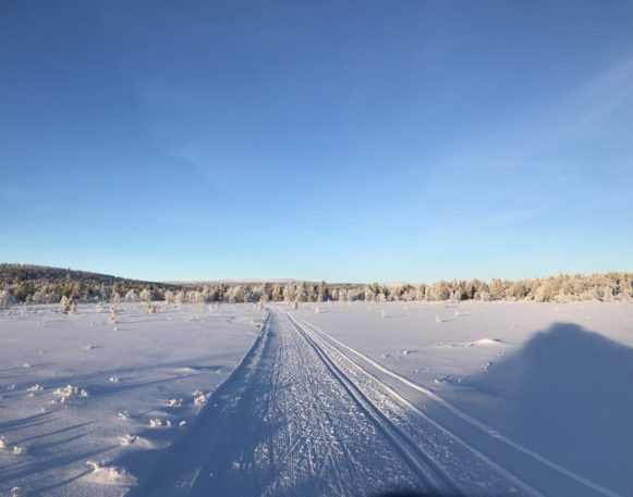 Skiløype over Milskiftfloen
